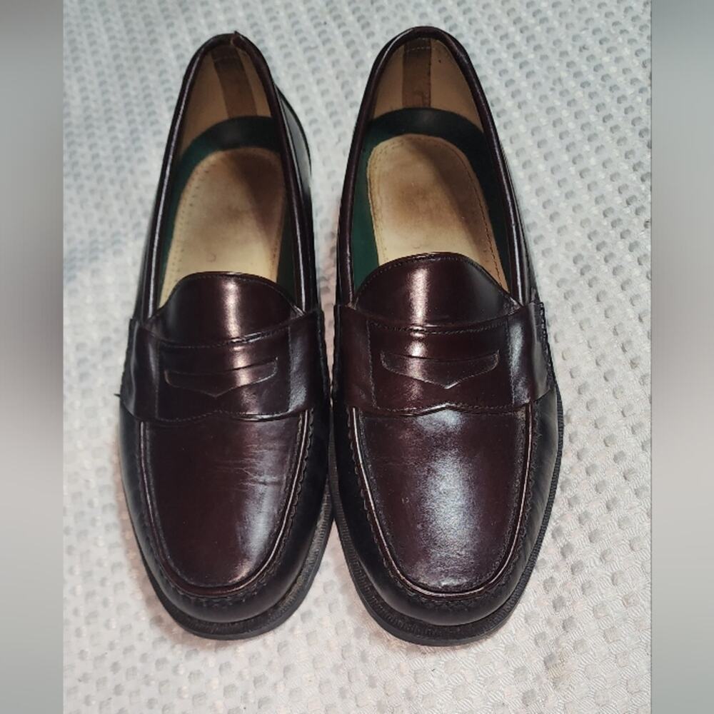 DEXTER EUC MENS SIZE 10.5 BURGANDY PENNY LOAFERS SLIPON SHOES